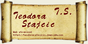 Teodora Stajčić vizit kartica